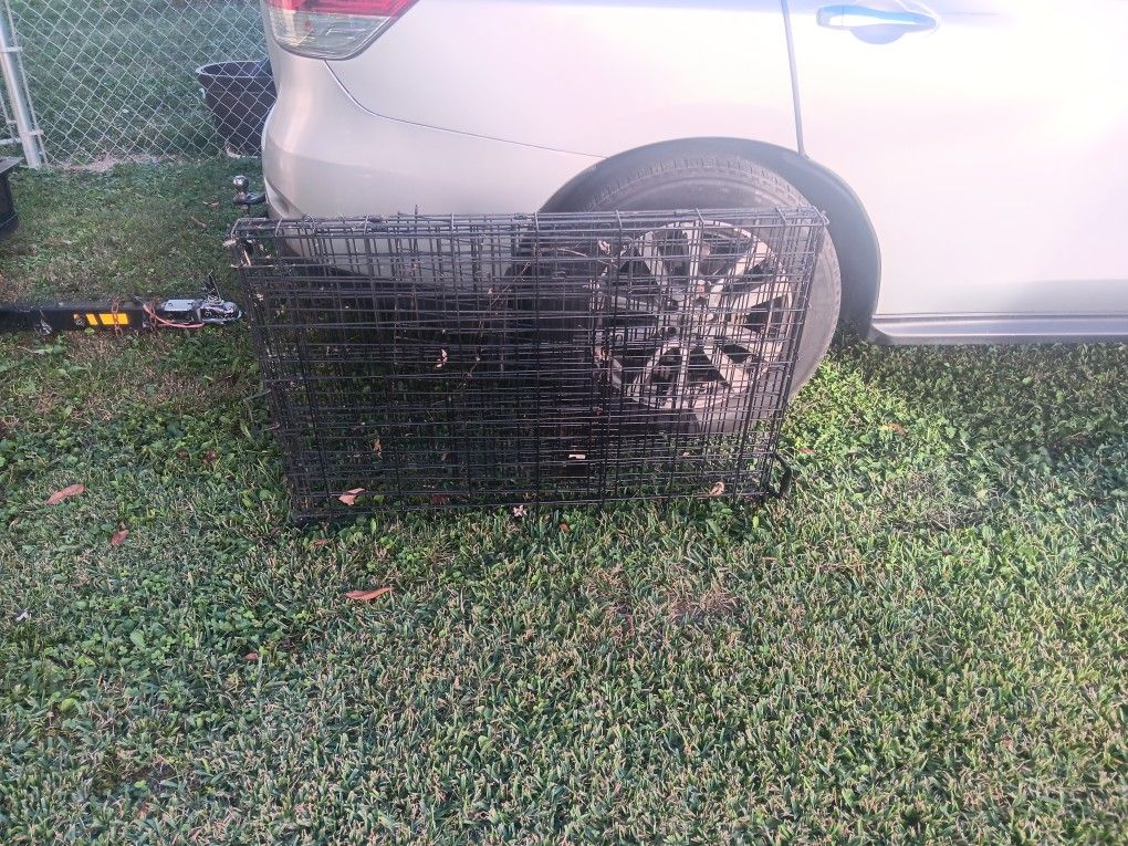 Large dog crate with divider