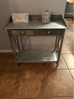 Farm style Grey wood entrance table