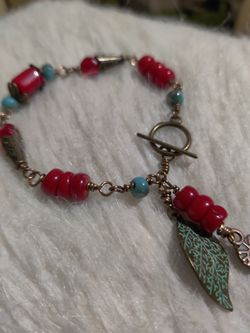 Handmade Bracelet With Red Corals