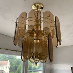 2 Chandeliers, NOTE:  DOES NOT INCLUDE GLASS & BULBS SHOWN