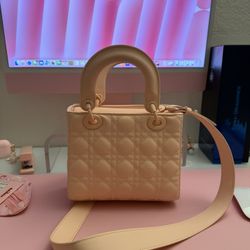 Light Pink Leather Handbag