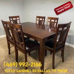 Dining Table Set 7pc - Delivery And Financing Available 