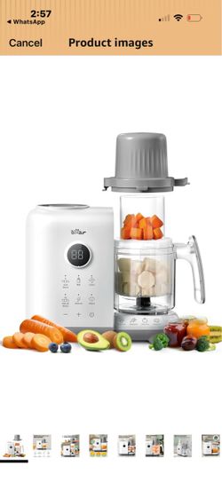 Bear Baby Food Maker Steamer&Blender with Dual-Layer Steam Baskets, 18.5oz OneStep Baby Food Processor Puree Maker Grinder Mills Bottle Warmer, Steril