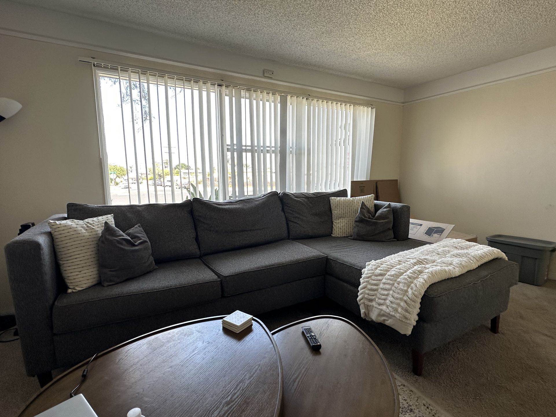 Grey sectional sofa
