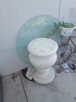 Glass table 42 inches glass pick UP only