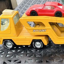 1960's vintage large Nylint Turbo Turbine Car Carrier Auto Transport semi truck