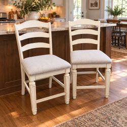 Set of 2 Counter-Height Chairs