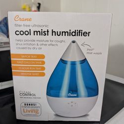 New Crane Filter Free Ultrasonic Cool Mist Humidifier