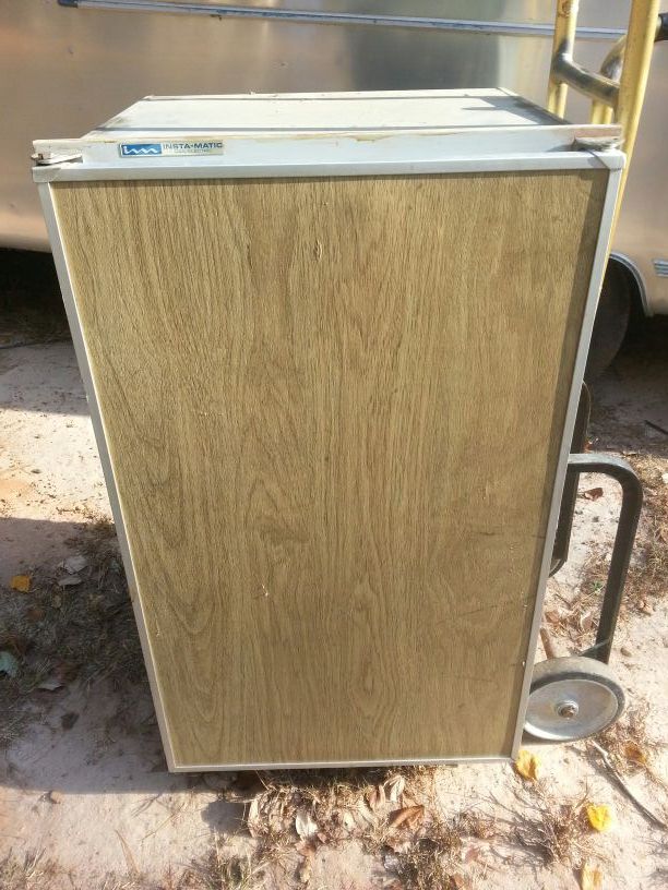 Vintage rv airstream refrigerator
