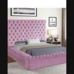 King Upholstered Storage Bed