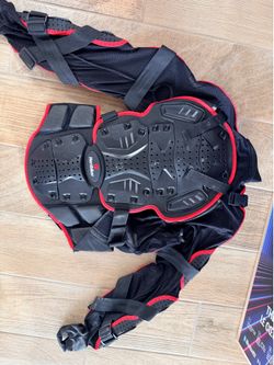Motorcycle black red armor