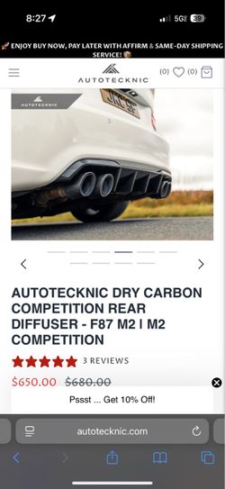 F87 bmw m2 m2c diffuser carbon fiber