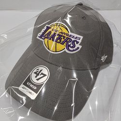 Los Angeles Lakers NBA '47 Brand MVP Adjustable Dad Hat Dark Gray NEW w/Tags