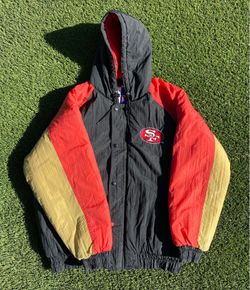 Vintage San Francisco 49ers Jacket Mens Large Black Competitor NFL Football 90s