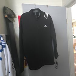 Adidas Men's Poly Fleece 1/4  Zip Black 