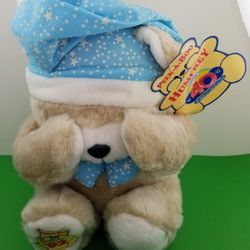 1992 Vintage Humfrey Perk-A-Boo Teddy Bear Plush Eckerd 24” Sleepy Eyes Cover 