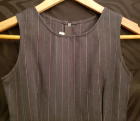 Bonnie Jean Dress girls 8 gray with pink pinstripes excellent preowned Condition