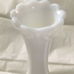 Antique milk glass stem vase mint condition