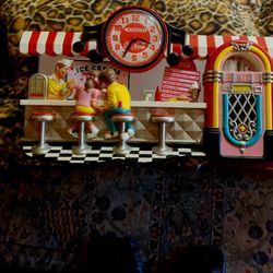 Collectable Coco Cola Sign With Clock