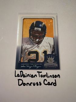 LaDainian Tomlinson San Diego Chargers Hall of Fame RB Donruss Card.