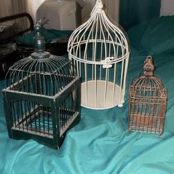 Set Of 3 Decorative Bird Cages