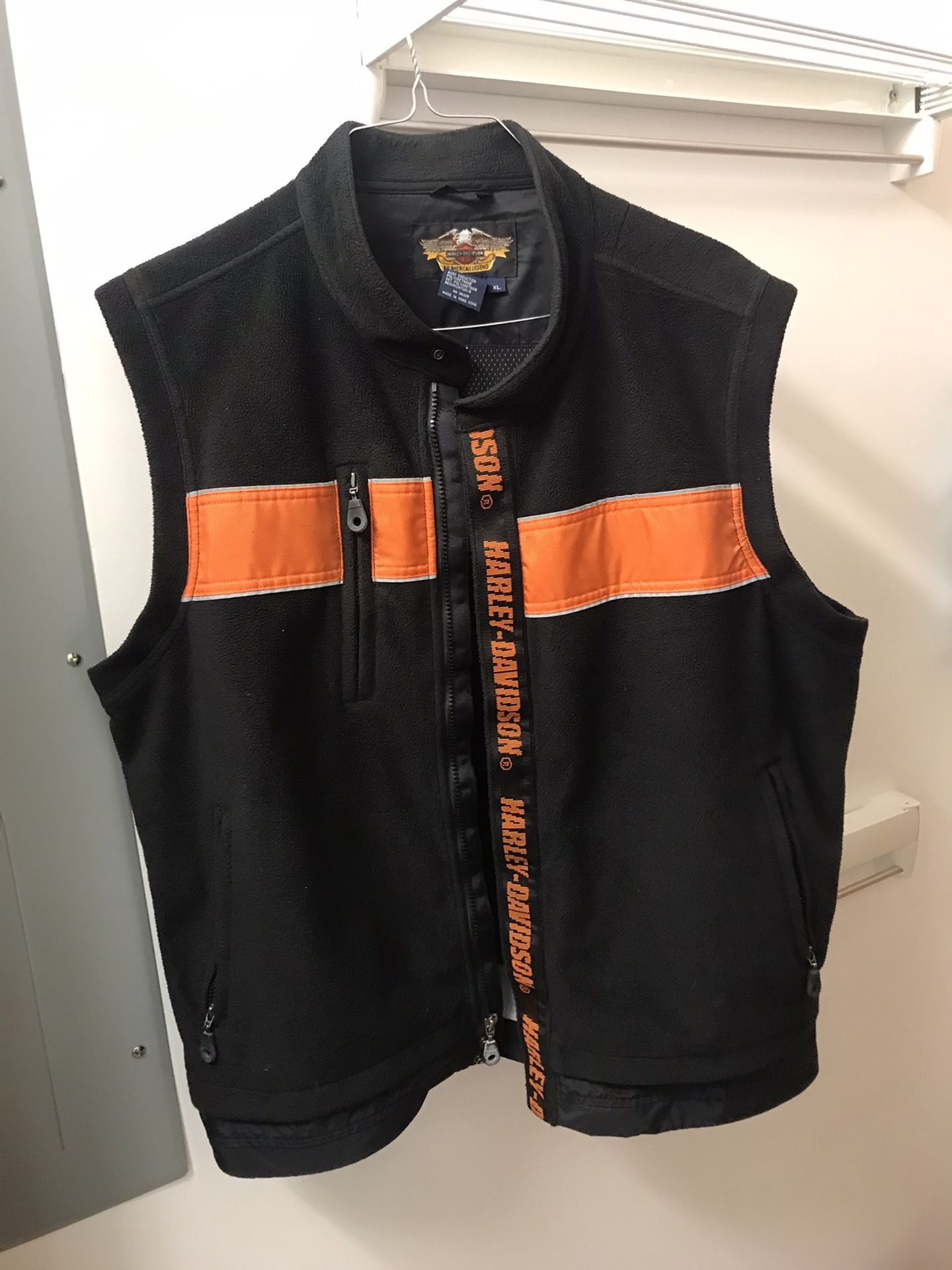 Harley Davidson windproof fleece riding vest XL