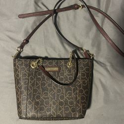 Calvin Klein brown purse/handbag