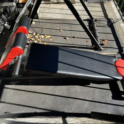 Combination back extension and weight bench