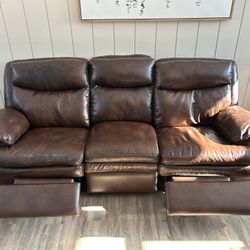 Brown Reclining Couch