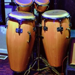 Gon Bops Conga Drums with Stand (Like New)