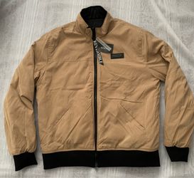 NWT GUESS Men’s Size L Jovi Reversible Brown/Jet Black Bomber Jacket