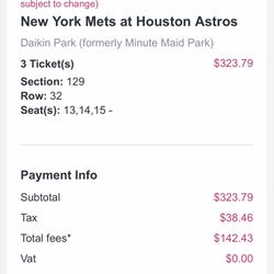 3 astros tickets