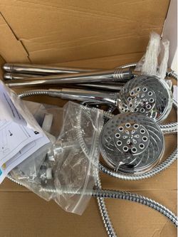 Double shower kit chrome