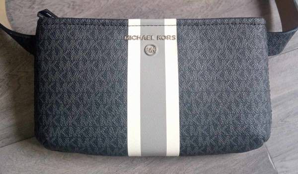 Brand New Michael Kors Black Logo Belt Bag

