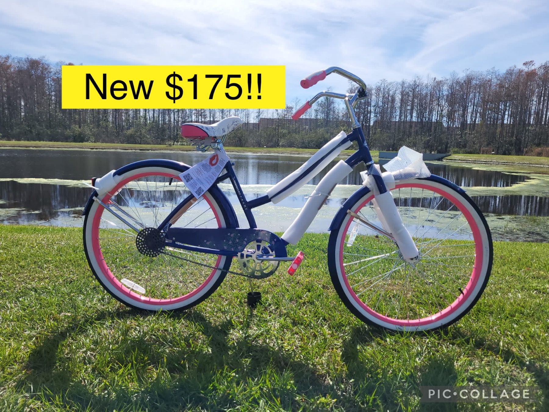 New From $260 Only $175! Bike Fairmont Women's Cruiser Bike, Blue and Pink, 26-inch.