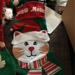 Cat Christmas stocking