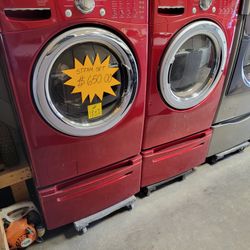 Lg Steam Washer and Dryer. Excellent Conditions. 60-days warranty. #1823/1824