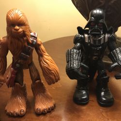 Darth Vader And Chewbacca Figures
