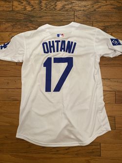 White Shohei Ohtani With New 2025 World Series Patch Los Angeles Dodgers Jersey