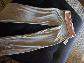 Gray Pajama Pants with Printed Waistband