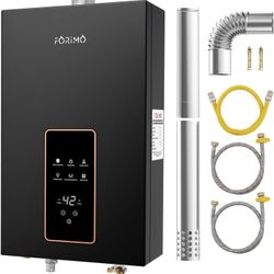 Natural Gas Tankless Water Heater, 4.74 GPM 18L Indoor,Constant propane water heater,Instant Hot Natural Gas Water Heater with Fahrenheit Digital Disp