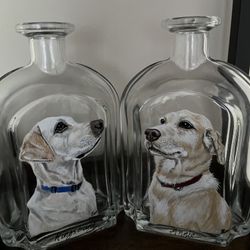Pet Portraits on Bottles or Canvases! 