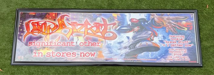 Vintage Rare 1999 Limp Bizkit Significant Other Album Display Promo Poster Art Y2K Metal Rap BIG
