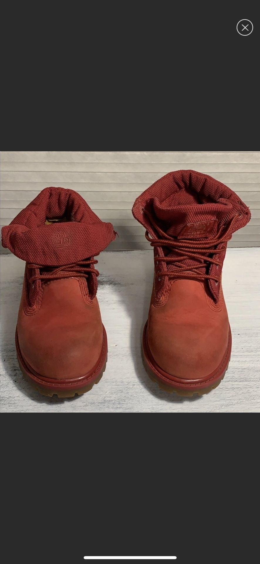 Red Timberland Boots kidd size 11 GUC