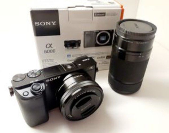 Sony a6000 Camera with 2 lenses
