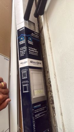 Brand New Project Source 48" x 64" Cordless Vinyl Mini Blind