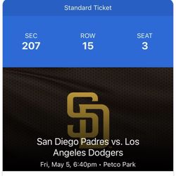 Padres/Dodgers Ticket