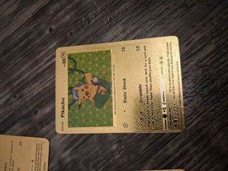 Gold Pikachu cards set of 13