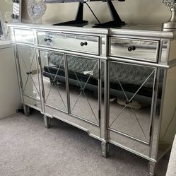 Glass Mirrored Dresser