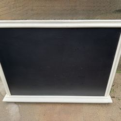 Wood Frame Magnetic chalkboard With Shelf 